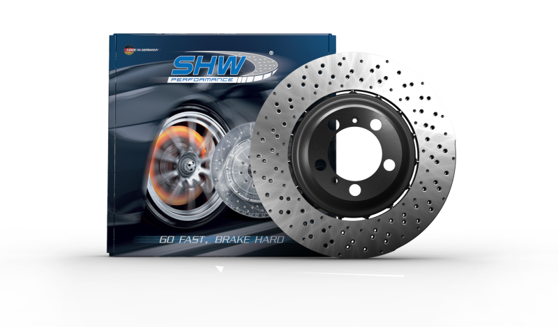 SHW 96-98 Porsche 911 Carrera 4S 3.6L Right Front CDrilled Lightweight Brake Rotor (99335104610)