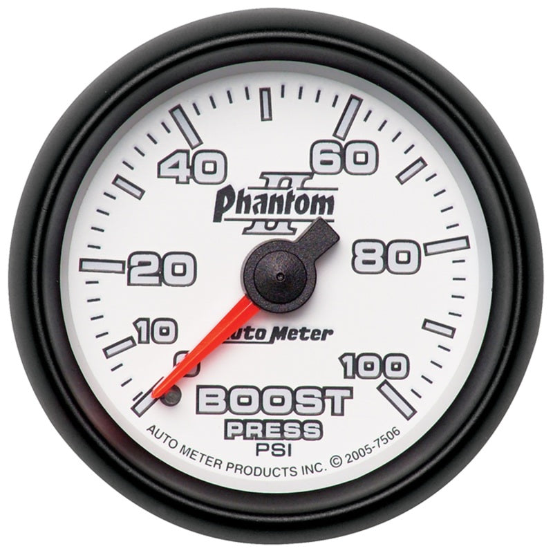 Autometer Phantom II 52.4mm Mechanical 0-100psi Boost Gauge