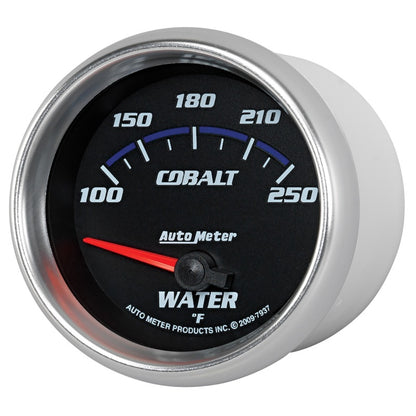 Autometer Cobalt 66mm 100-250 Degree F Electric Water Temperature Gauge