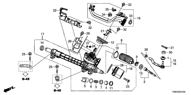 Honda - 2012-2015 Honda Civic Rack End Set