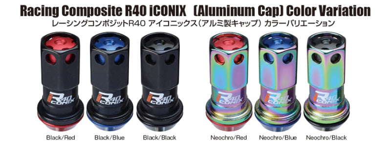 Project Kics 14x1.25 R40 Iconix Lock & Lug Nuts - Neo Chrome (16+4 Locks)