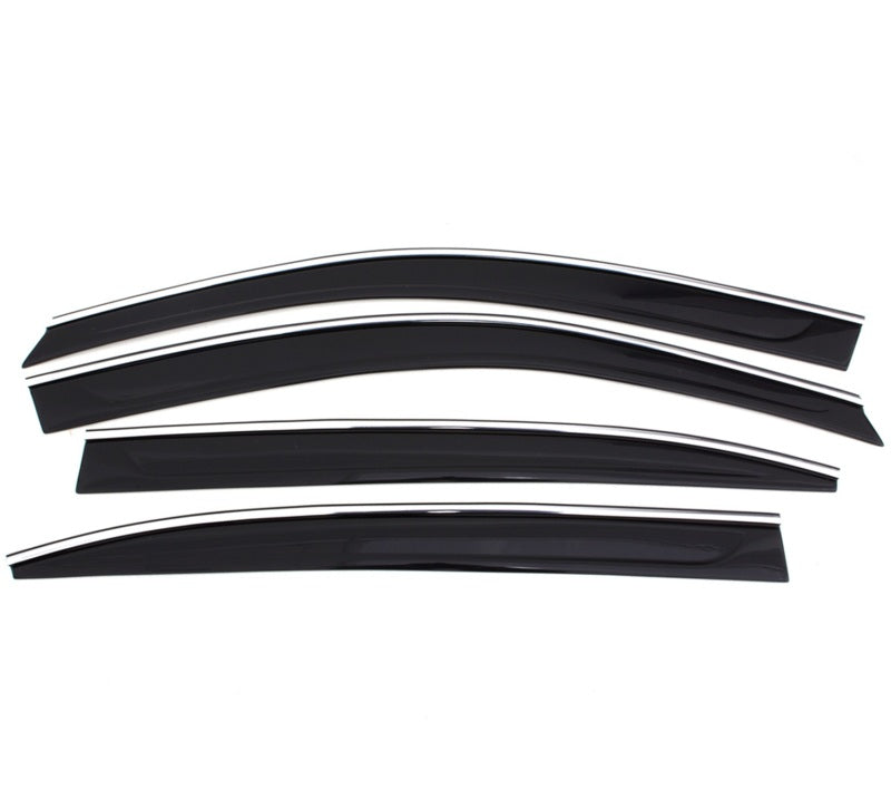 AVS 11-18 Chrysler 300 Ventvisor Low Profile Deflectors 4pc - Smoke w/Chrome Trim