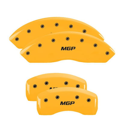 MGP 4 Caliper Covers Engraved Front Buick Engraved Rear Buick Shield Yellow finish black ch