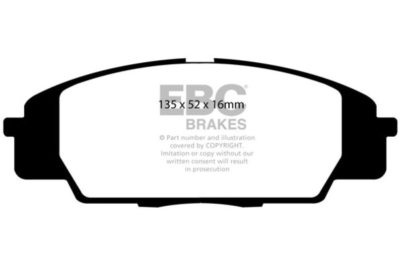 EBC 07-11 Acura CSX (Canada) 2.0 Type S Yellowstuff Front Brake Pads