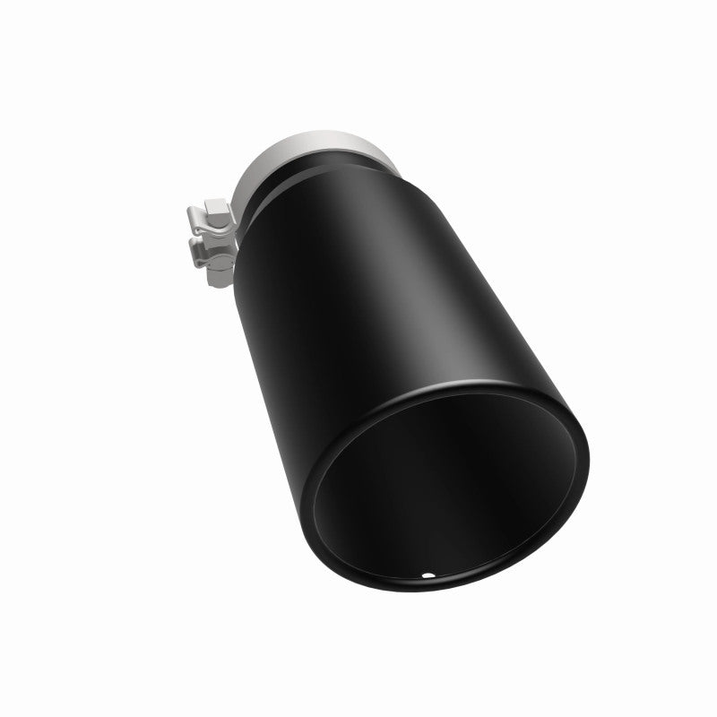 MagnaFlow Tip Stainless Black Coated Single Wall Round Single Outlet 5in Dia 4in Inlet 13in L