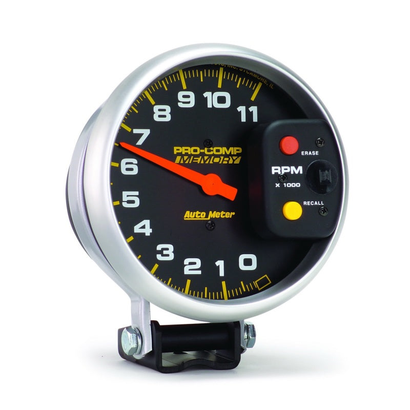 Autometer Pro-Comp 5in 0-11000 RPM Pedestal w/Peak Memory Tachometer