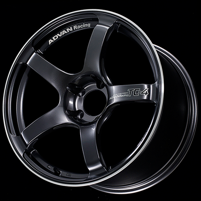 Advan TC4 15x7.0 +42 4-100 Black Gunmetallic & Ring Wheel