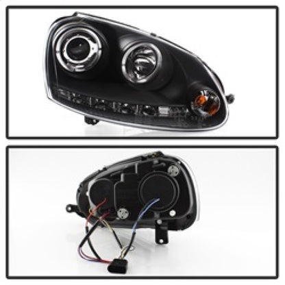 Spyder Volkswagen GTI 06-09/Jetta 06-09 Halogen Model Only - LED Halo DRL Black PRO-YD-VG06-HL-BK