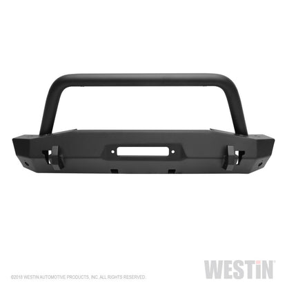 Westin 18-22 Jeep Wrangler JL / 20-22 Gladiator WJ2 Stubby Front Bumper w/Bull Bar - Tex. Blk