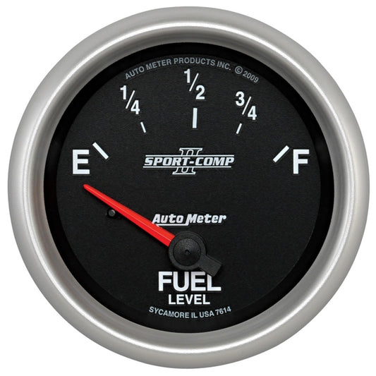 Autometer Sport-Comp II 2-5/8in Short Sweep Electronic 0-90ohms Fuel Level Gauge