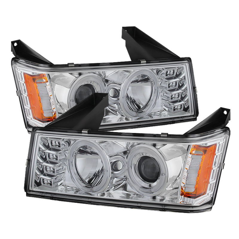 Spyder Chevy Colorado 04-12 Projector Headlights Halogen- LED Halo Chrm PRO-YD-CCO04-HL-C