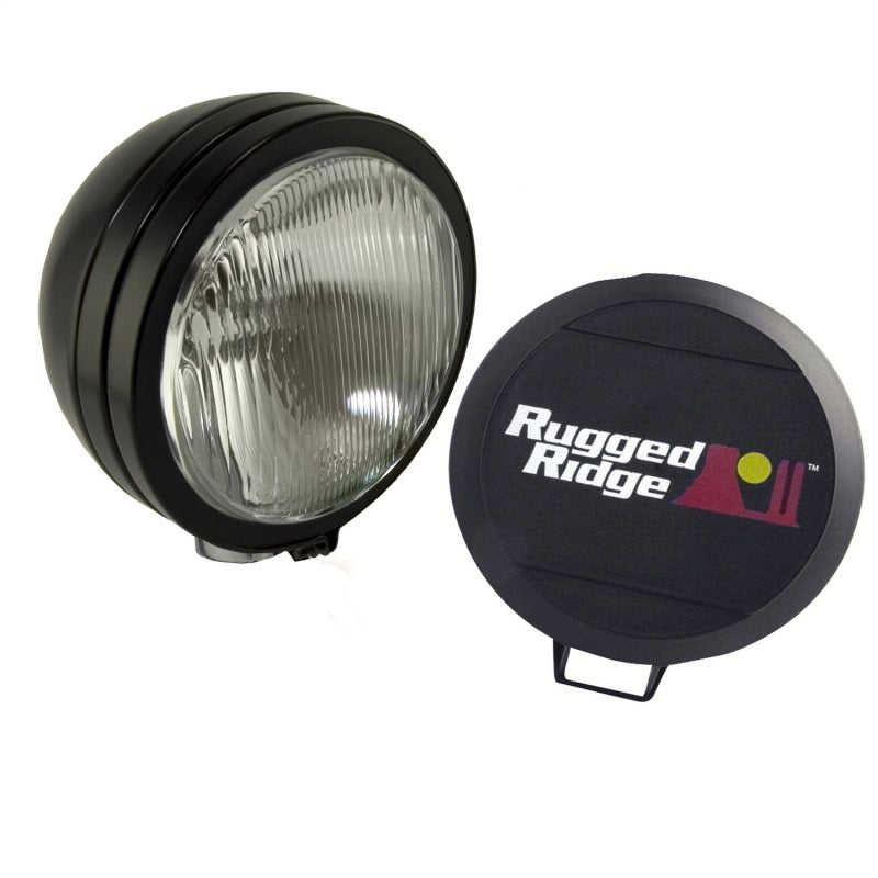 Rugged Ridge 6-In Round HID Off-road Fog Light Black Steel Housing