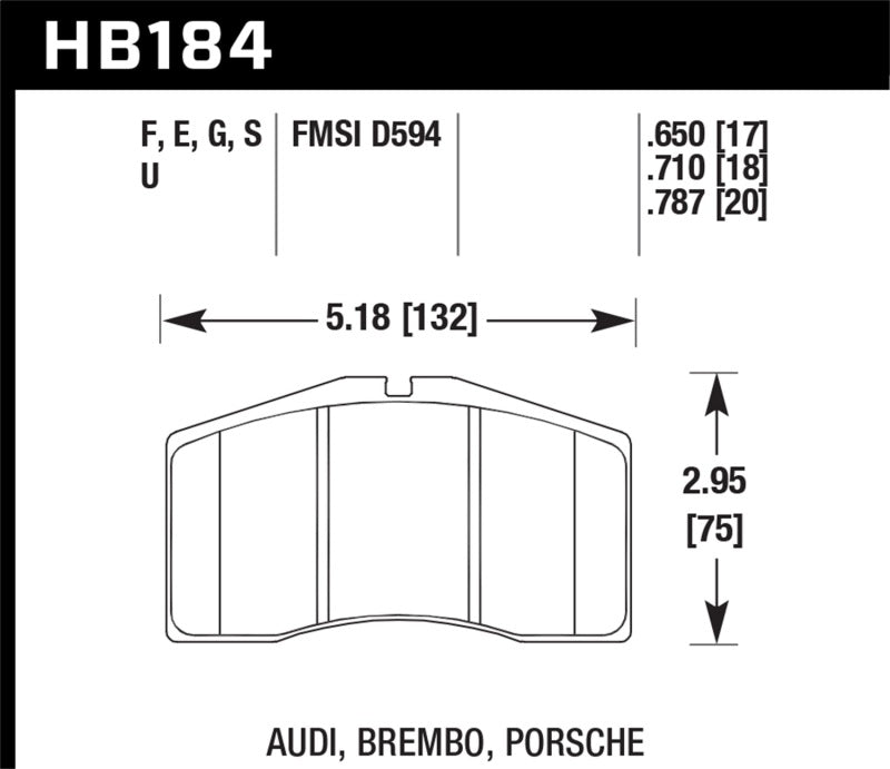 Hawk 91-98 Porsche 911 / 92-95 928 Bue 9012 Racing Front Brake Pads