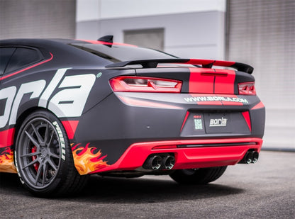 Borla 16-17 Chevy Camaro 6.2L 4in Dual Carbon Fiber Tips Dual Split Exit S-Type Catback Exhaust