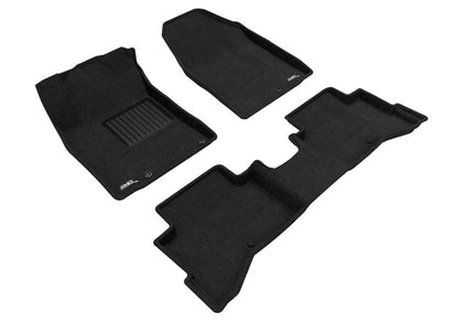 3D MAXpider 2017-2022 Kia Niro Elegant Floor Mat- Black 1St Row 2Nd Row