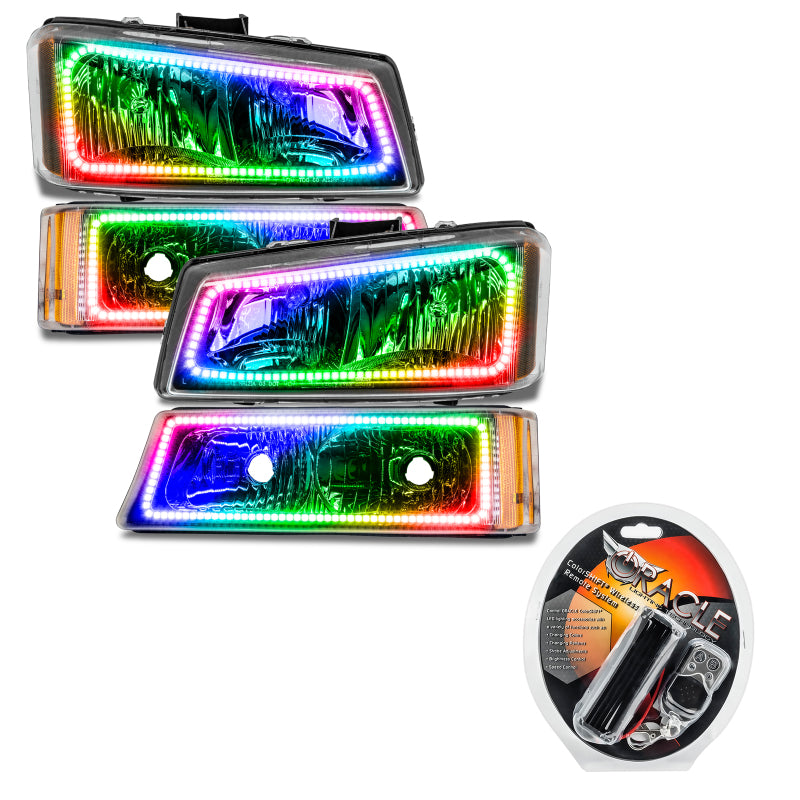 Oracle 03-06 Chevy Silverado Pre-Assembled Headlights w/ Parking Lights - ColorSHIFT SEE WARRANTY