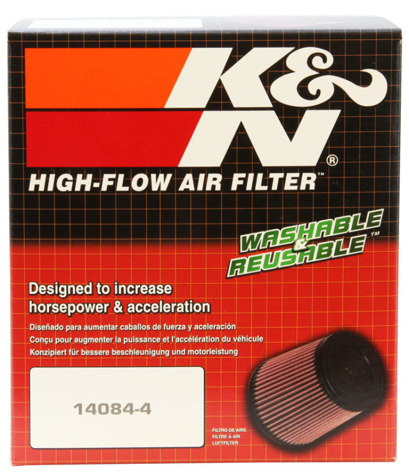 K&N 2in FLG 4 X 2-3/4in B 2 X 3in T 5in L (4 PER BOX) Universal Clamp-On Air Filter