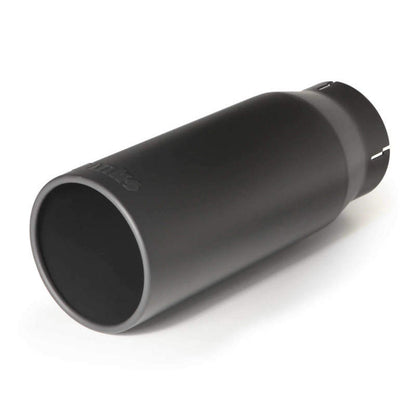 Banks Power Tailpipe Tip Kit - SS Round Straight Cut - Black - 4in Tube - 5in X 12.5in