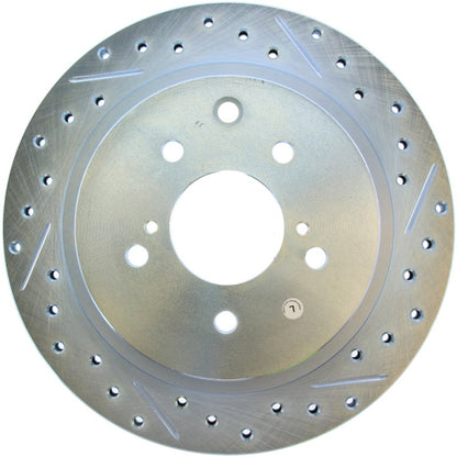 StopTech 89-96 Nissan 300ZX Select Sport Slotted & Drilled Left Rear Brake Rotor