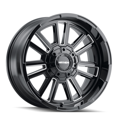 Mayhem 8115 Apollo 20x9 / 8x165.1 BP / 0mm Offset / 125.2mm Hub Black w/ Milled Spokes Wheel