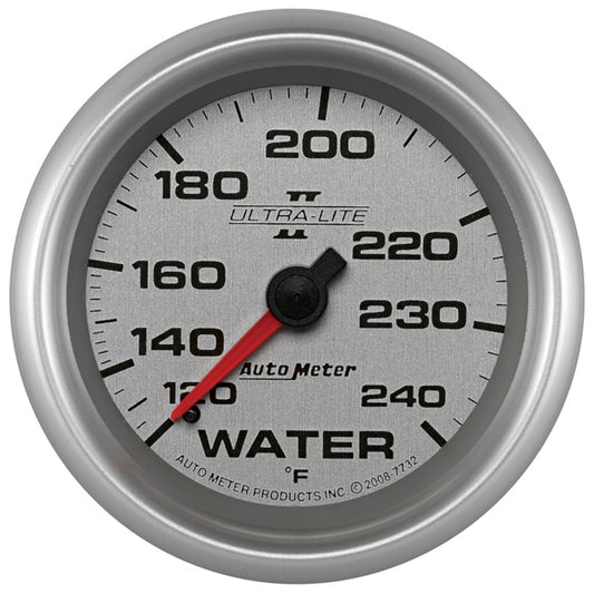 AutoMeter Gauge Water Temp 2-5/8in. 120-240 Deg. F Mechanical Ultra-Lite II