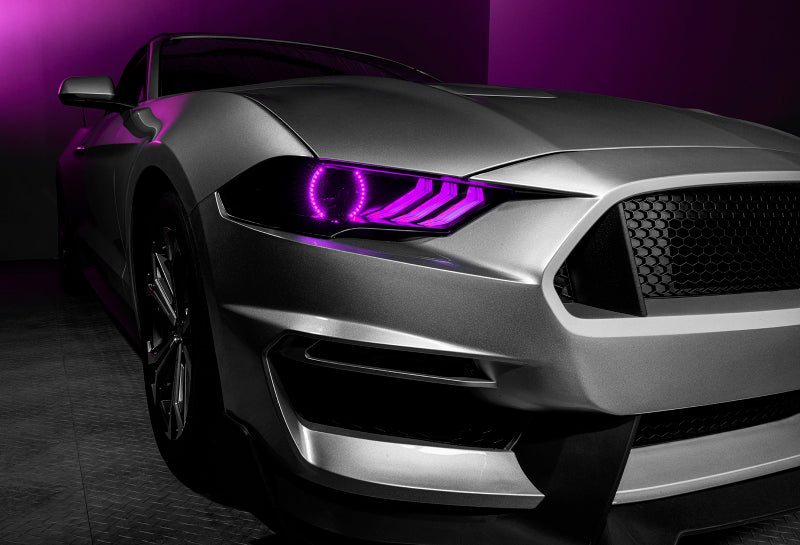 Oracle 18-21 Ford Mustang Dynamic DRL w/ Halo Kit & Sequential Turn Signal - ColorSHIFT