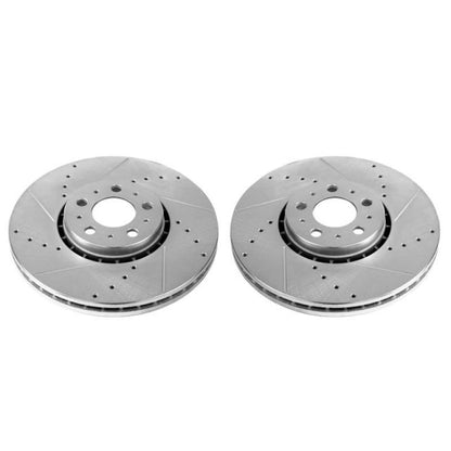 Power Stop 03-14 Volvo XC90 Front Evolution Drilled & Slotted Rotors - Pair