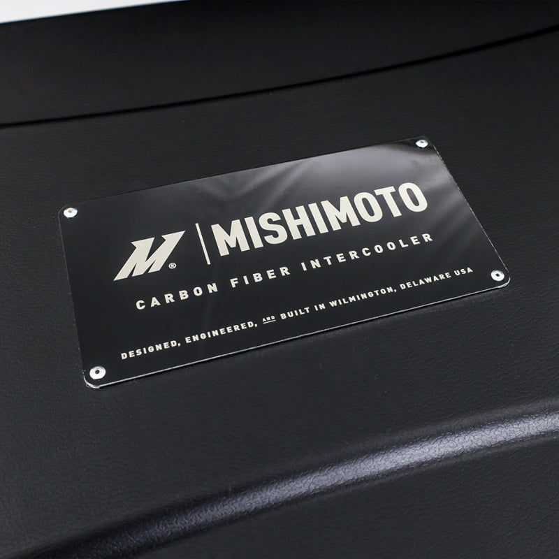 Mishimoto Universal Carbon Fiber Intercooler - Gloss Tanks - 450mm Gold Core - S-Flow - C V-Band