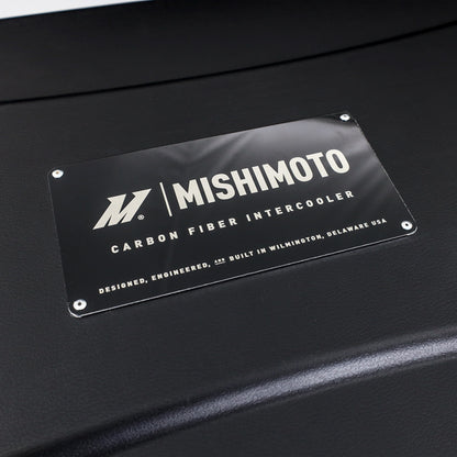 Mishimoto Universal Carbon Fiber Intercooler - Gloss Tanks - 600mm Black Core - C-Flow - DG V-Band