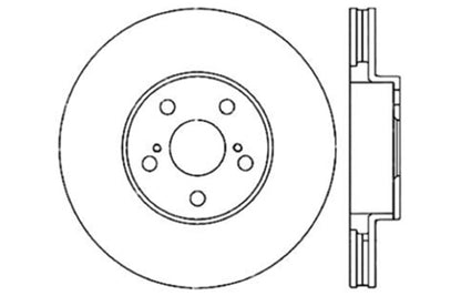 StopTech 03-08 Pontiac Vibe / 05-09 Scion tc Right Front Slotted & Drilled Rotor