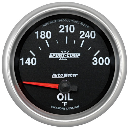 Autometer Sport-Comp II 140-340 Deg F Short Sweep Electronic Oil Temperature Gauge