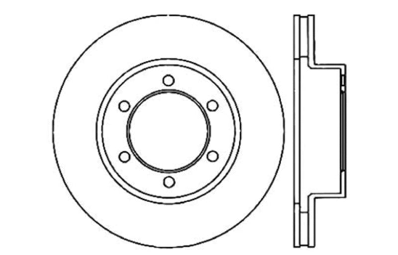 StopTech 00-06 Toyota Tundra / 01-07 Toyota Sequoia Front Right Slotted & Drilled Rotor