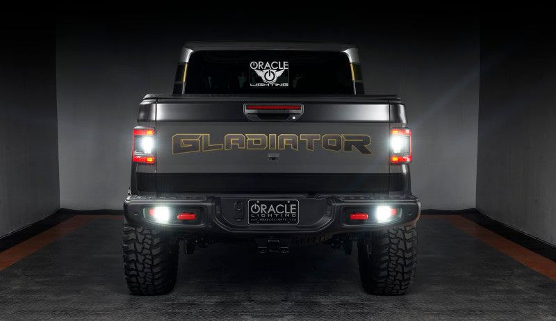 Oracle Jeep Gladiator JT Rear Bumper LED Reverse Lights w/ Plug & Play Harness - 6000K SEE WARRANTY