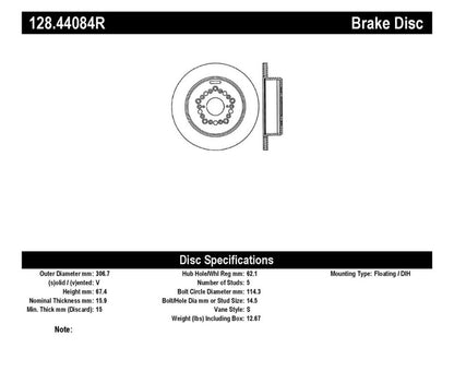 StopTech 5/93-98 Toyota Supra (Exc Turbo) Drilled Right Rear Rotor