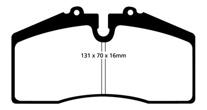 EBC 05+ Ford Saleen Mustang Brembo front calipers Yellowstuff Front Brake Pads