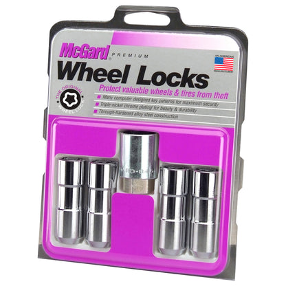 McGard Wheel Lock Nut Set - 4pk. (Cone Seat Duplex) 1/2-20 / 7/8 Hex / 2.5in. Length - Chrome