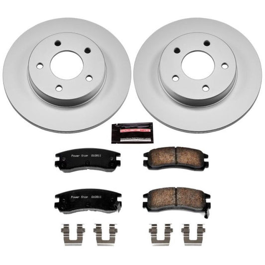 Power Stop 94-96 Cadillac DeVille Rear Z17 Evolution Geomet Coated Brake Kit