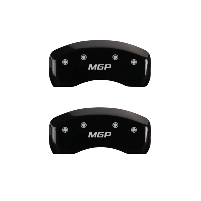 MGP 4 Caliper Covers Engraved Front & Rear MGP Black Finish Silver Char 2018 Genesis G80