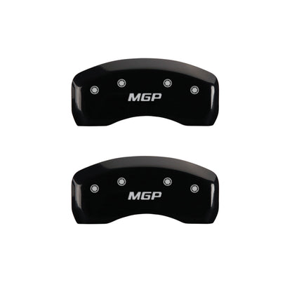MGP 4 Caliper Covers Engraved Front & Rear MGP Black Finish Silver Char 2019 Subaru Crosstrek