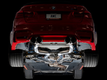 AWE Tuning BMW F8X M3/M4 Track Edition Catback Exhaust - Diamond Black Tips