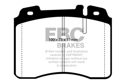 EBC 92-96 Ferrari 512TR 5.0 Redstuff Front Brake Pads