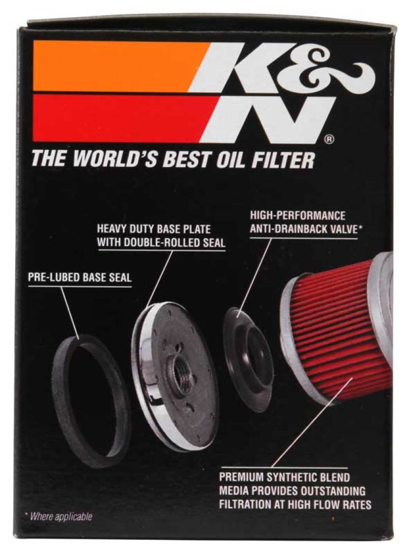 K&N Oil Filter 08-17 Harley Davidson VRSCDX Night Rod Special 76 CI 3in OD x 3.844in Height