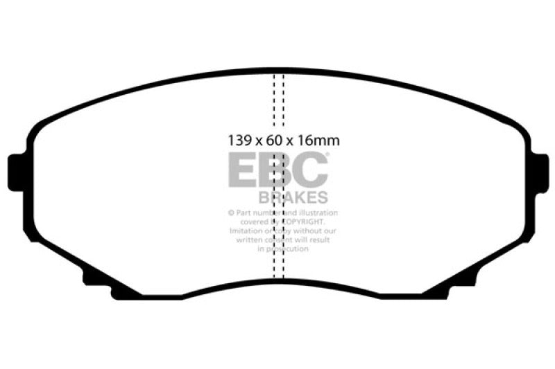 EBC 00-02 Mazda MPV 2.5 Ultimax2 Front Brake Pads