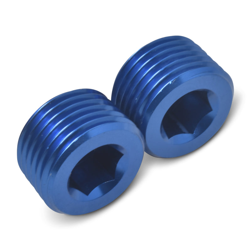 Russell Performance 1/4in Allen Socket Pipe Plug (Blue)