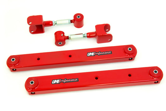 UMI Performance 68-72 GM A-Body Rear Control Arm Kit Fully Boxed Lowers Adjustable Uppers