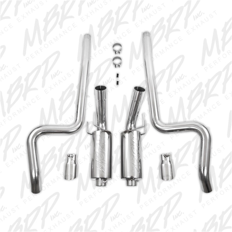 MBRP 11-14 Ford Mustang GT 5.0L Dual Split Rear Street Version T409 3in Cat Back Exhaust System