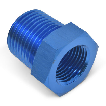 Russell Performance 1/2in Male to 3/8in Female Pipe Bushing Reducer (Blue)