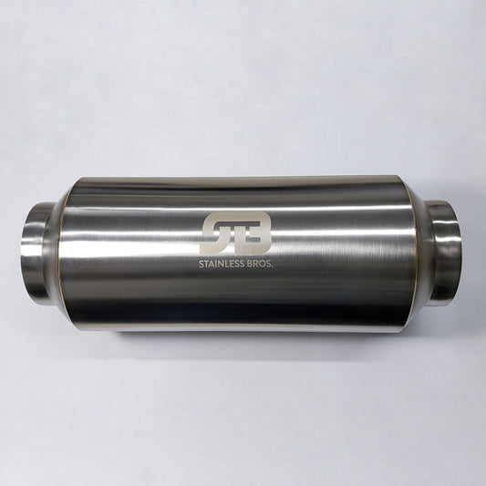 Stainless Bros 3in x 12.0in OAL Lightweight Muffler - Matte Finish