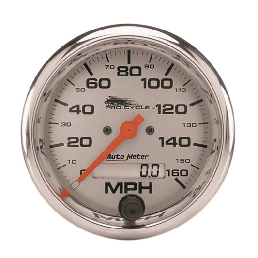 Autometer Pro-Cycle Gauge Speedo 3 3/4in 160 Mph Elec Silver