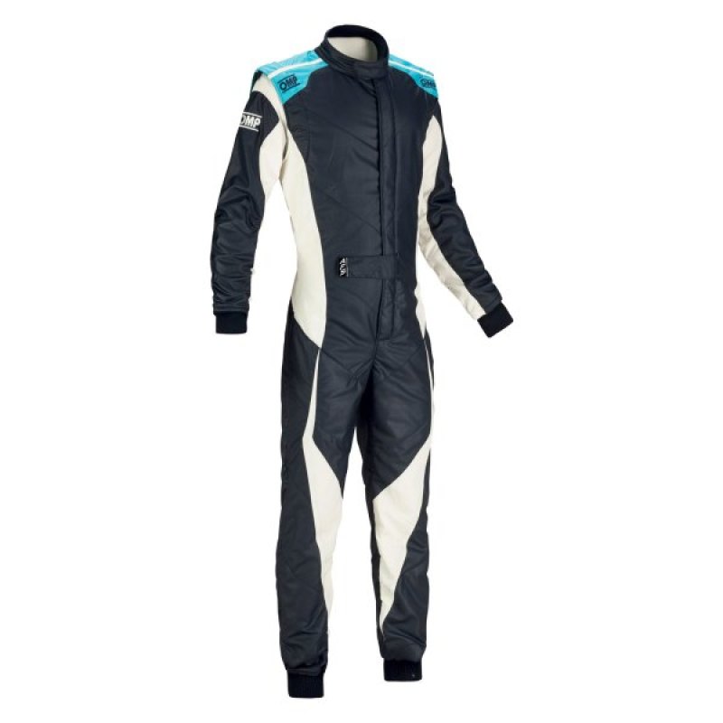 OMP Tecnica Evo Overall My21 Navy/Cyan - Size 48 (Fia 8856-2018)